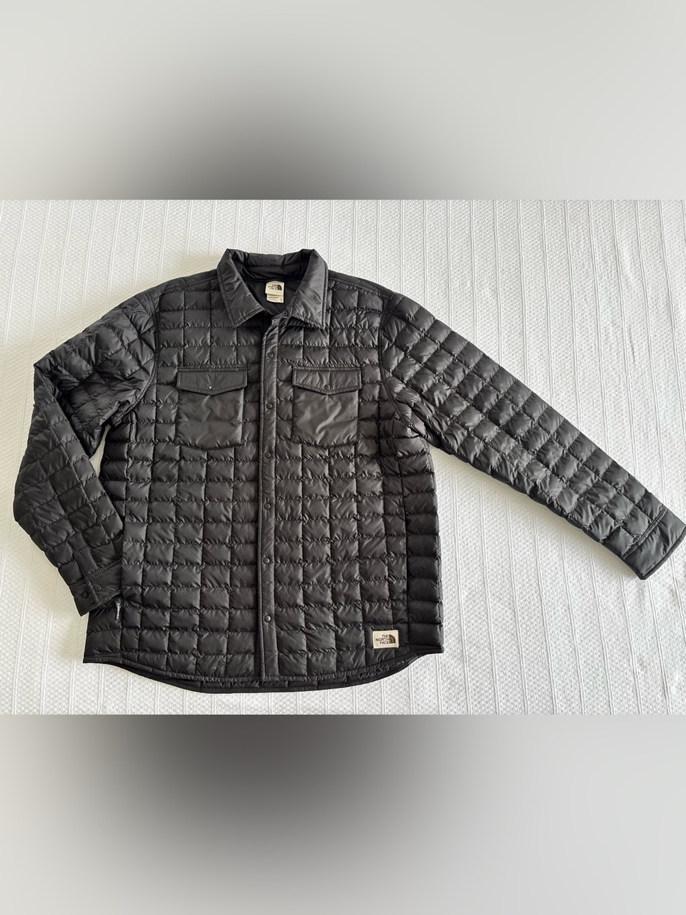 The North Face Black Quilted Lightweight Shirt Jacket